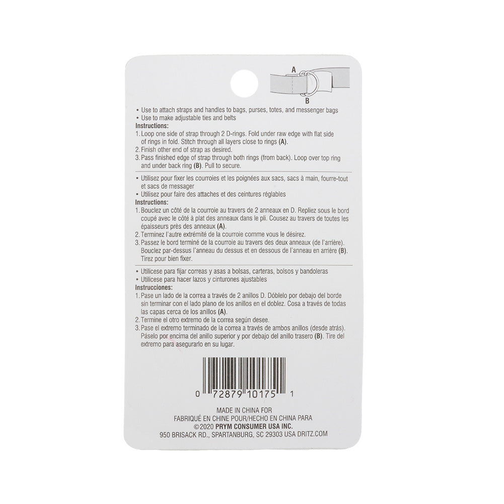 Dritz 4pc Gold D-Rings - 1" Full