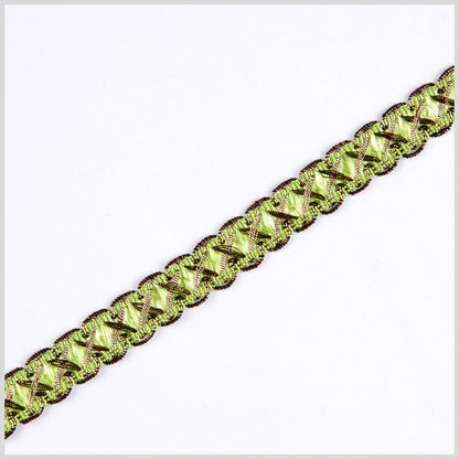 5/8 Lime/Gold Metallic Braid