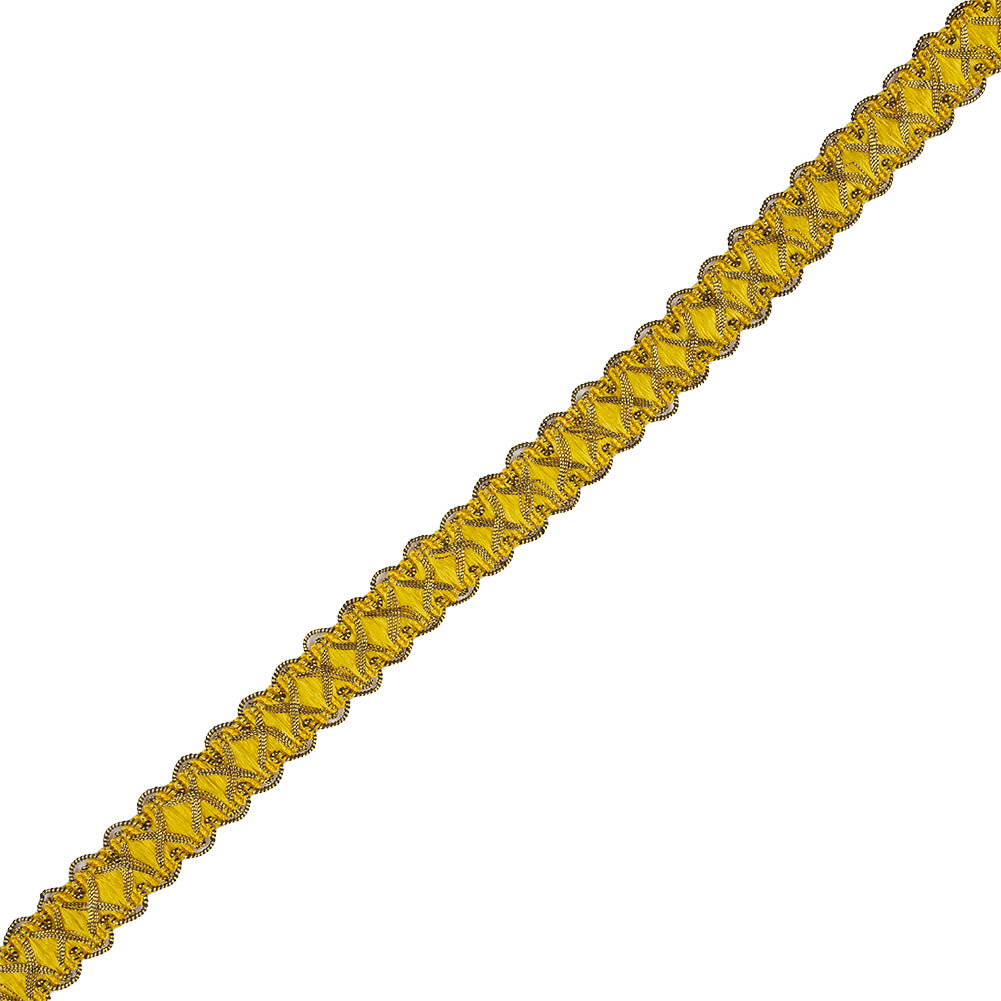 5/8&amp;quot; Yellow/Gold Metallic Braid