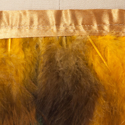 Yellow Feather Fringe - Detail