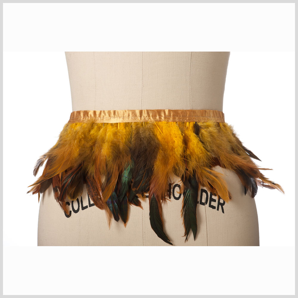 Yellow Feather Fringe - Full