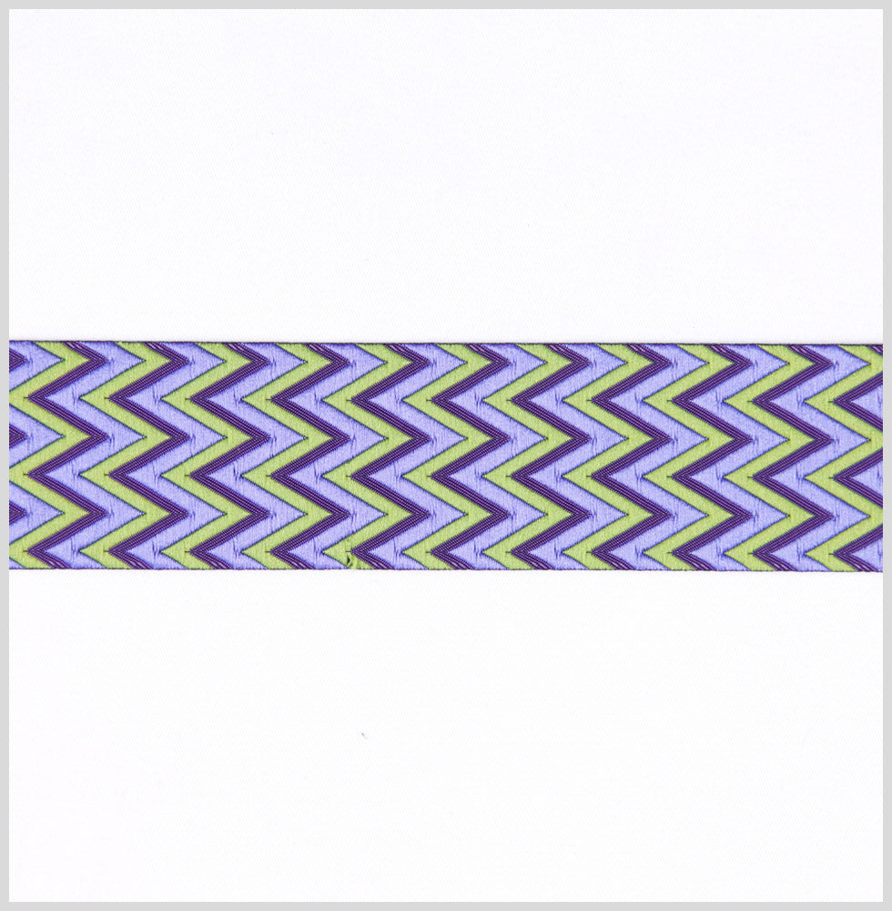 Purple/Green French Jacquard Ribbon