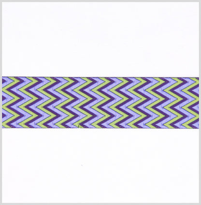 Purple/Green French Jacquard Ribbon