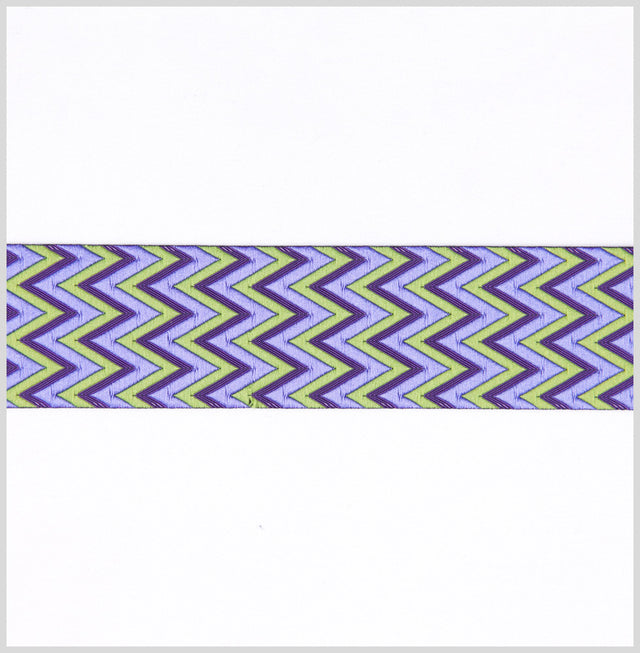Purple/Green French Jacquard Ribbon