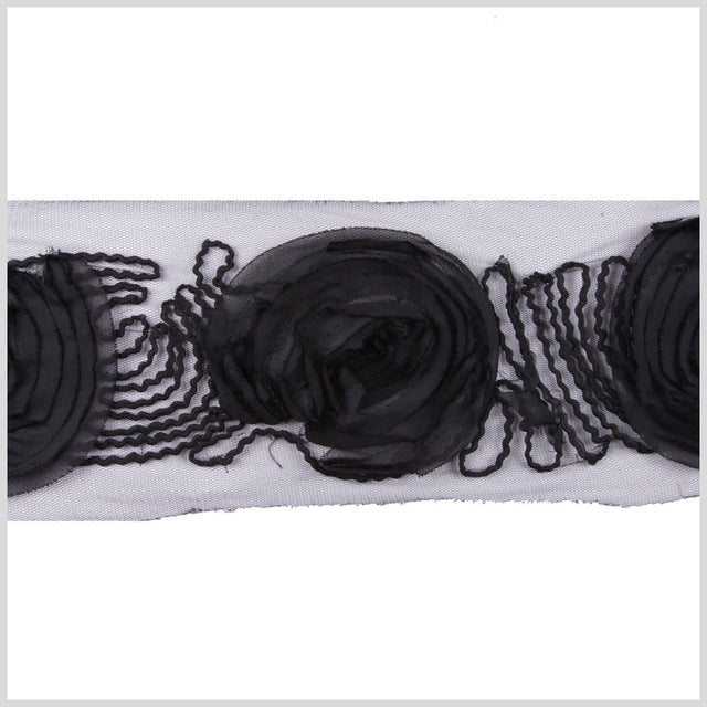 5 Black Floral Lace