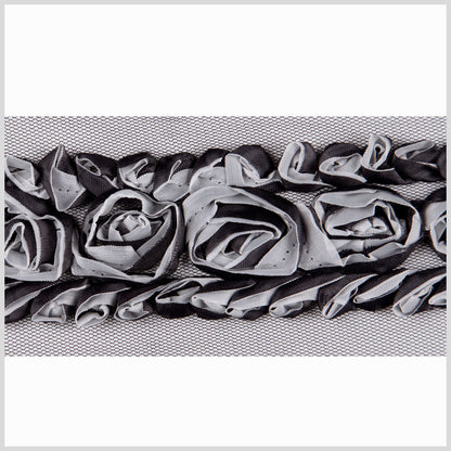 2.5" Black Floral Lace