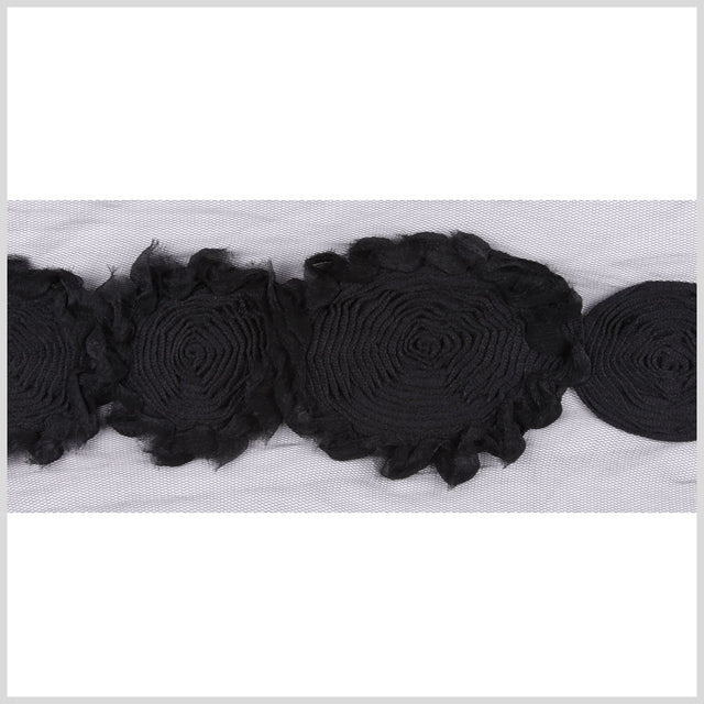 4 Black Floral Lace
