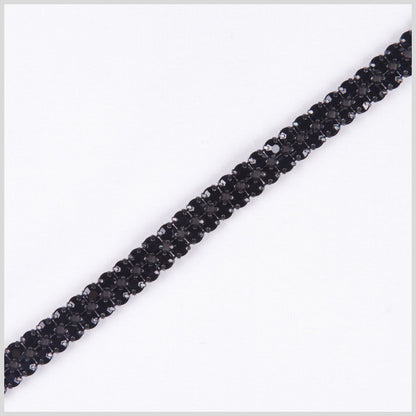 Black/Black Plated Metal &amp; Czech Rhinestone