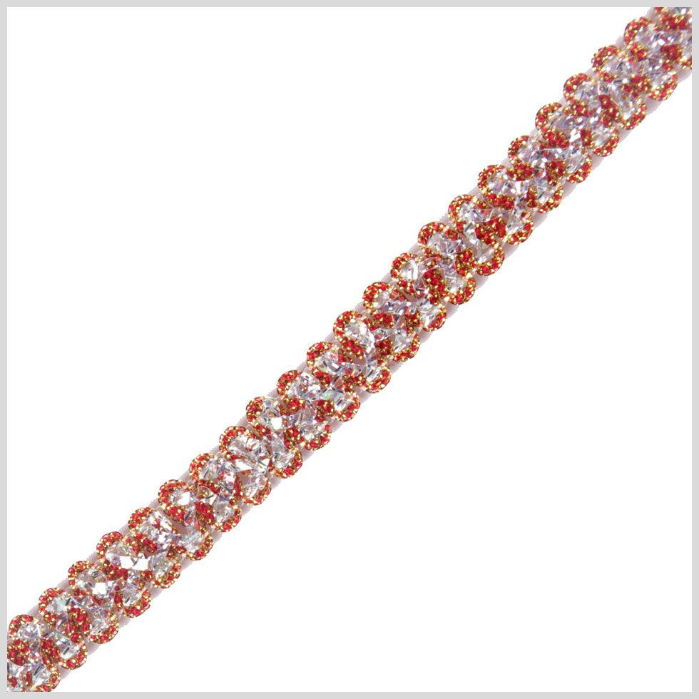 Red/Gold/Silver Iridescent Metallic Braid