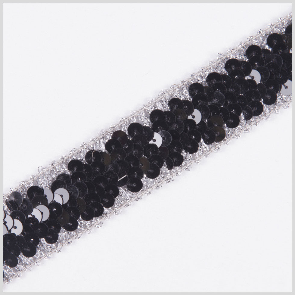 Black/Silver Stretch Sequin