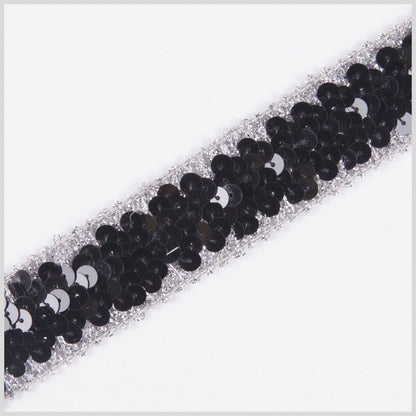 Black/Silver Stretch Sequin