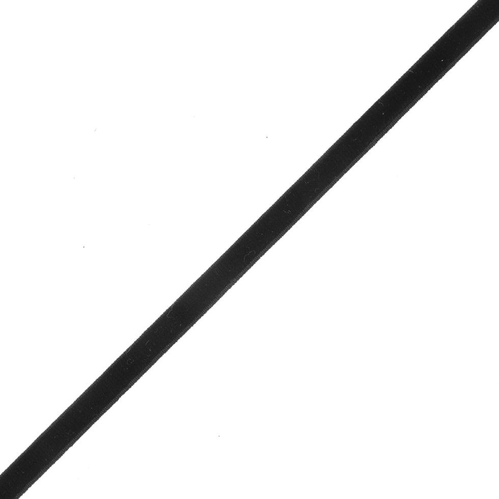 Black Stretch Velvet Ribbon - 9mm