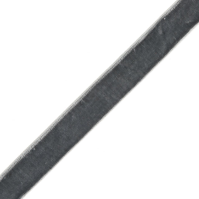 Dark Gray Stretch Velvet Ribbon - 0.625
