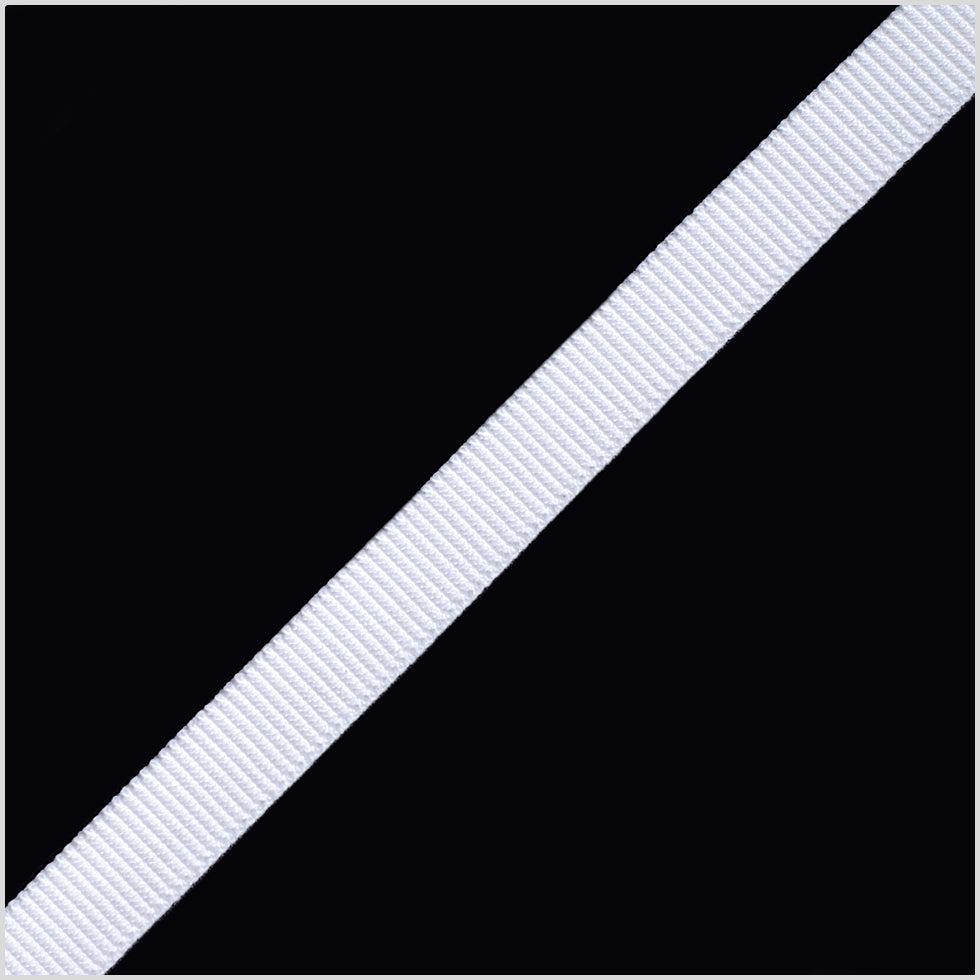 White Stretch Grosgrain - 0.375"