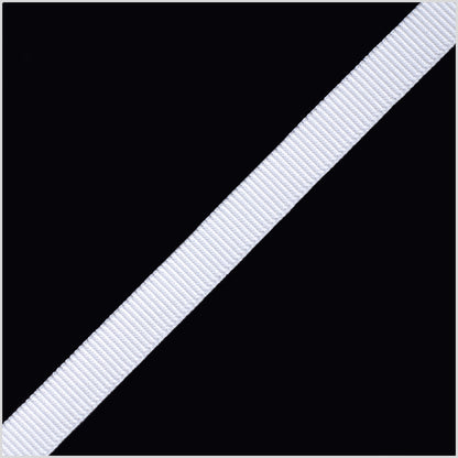 White Stretch Grosgrain - 0.375"