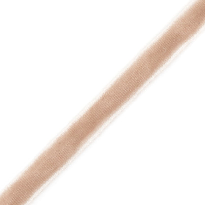 Beige Double Face Velvet Ribbon - 1/8" Detail