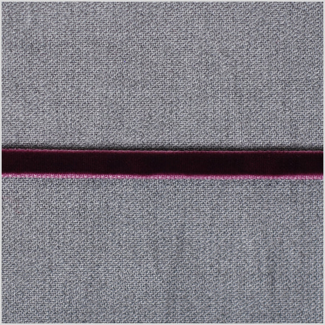 Plum Double Face Velvet Ribbon - 1/8