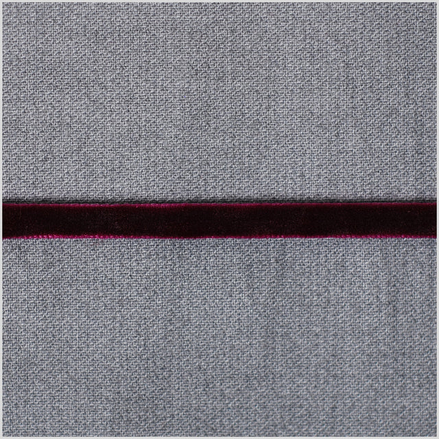 Dark Plum Double Face Velvet Ribbon - 1/8"