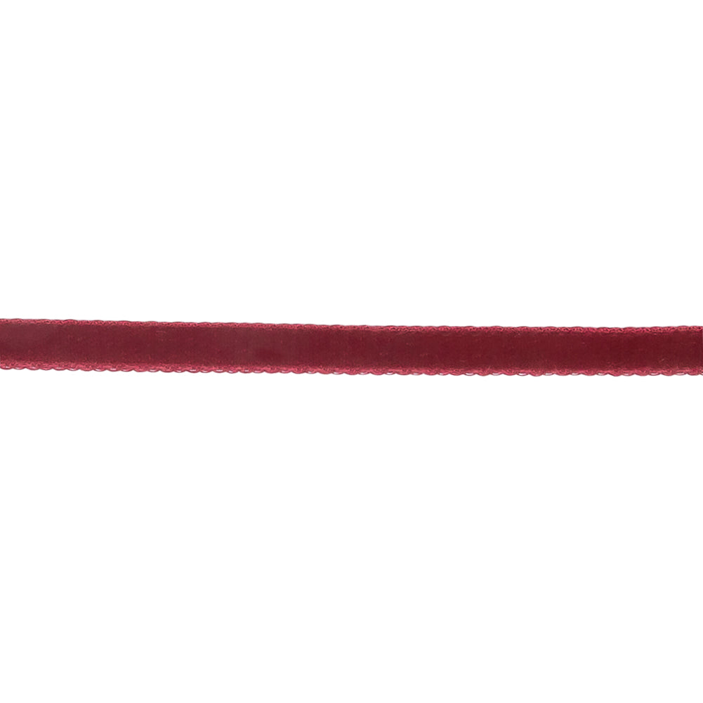 Burgundy Double Face Velvet Ribbon - 1/8&amp;quot; - Detail