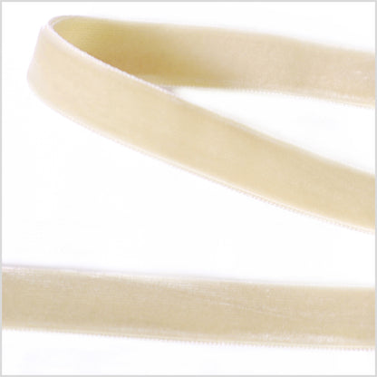 Ivory Double Face Velvet Ribbon - 5/8