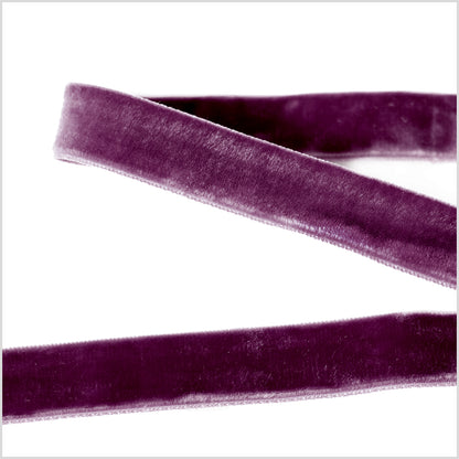 Plum Double Face Velvet Ribbon - 7/8