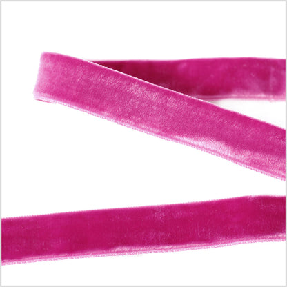 Hot Pink Double Face Velvet Ribbon - 7/8"