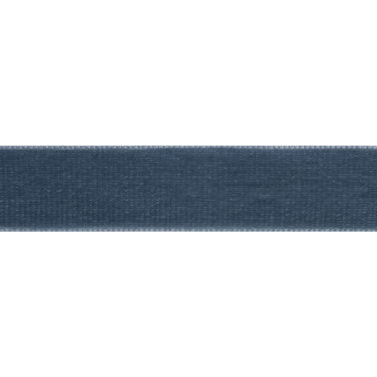 Double Faced Velvet Ribbon Made in Italy - 7/8" - Dusty Blue Folded
