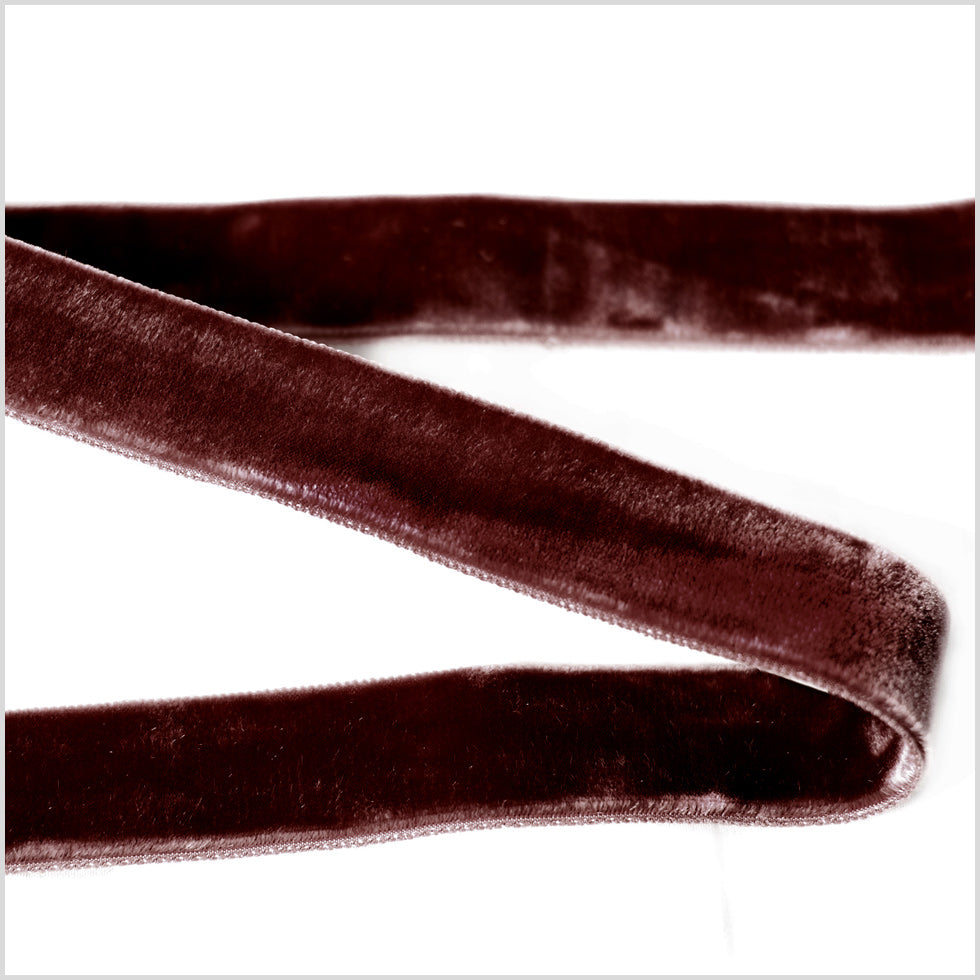 Brown Double Face Velvet Ribbon - 7/8"