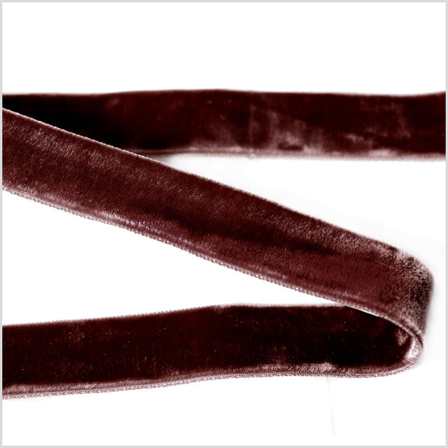 Brown Double Face Velvet Ribbon - 7/8"