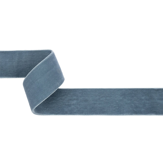 Dusty Blue Double Face Velvet Ribbon - 1.5"