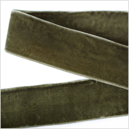 Moss GrEy Double Face Velvet Ribbon - 1.5