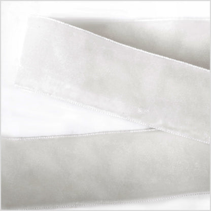 White Double Face Velvet Ribbon - 1.5