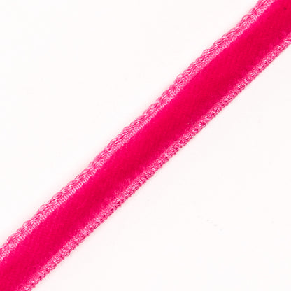 Italian Fuchsia Single Face Velvet Ribbon - 5mm Detail