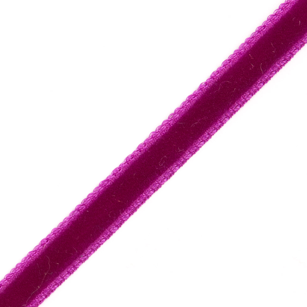 Plum Single Face Velvet Ribbon - 0.125 - Detail