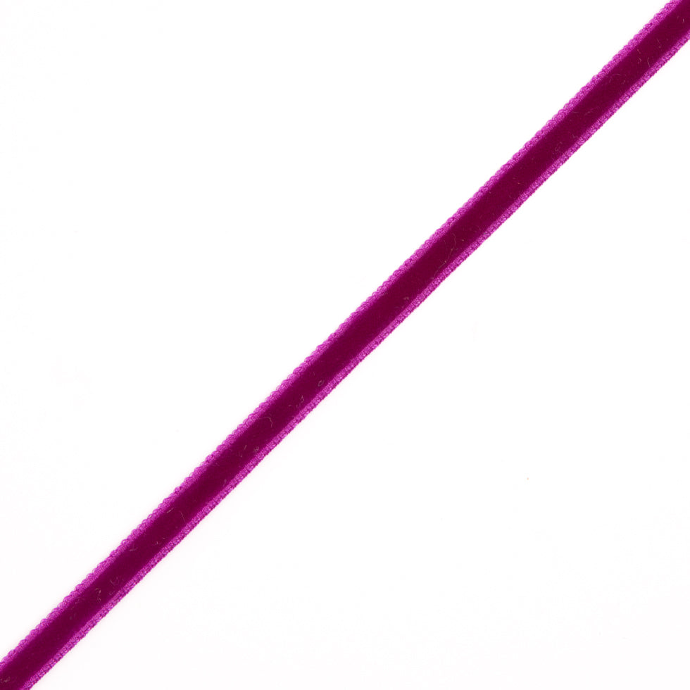 Plum Single Face Velvet Ribbon - 0.125