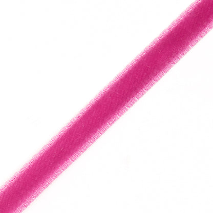 Single Faced Velvet Ribbon Made in Italy - 1/8" - Beauty Pink - Sabine Collection Detail