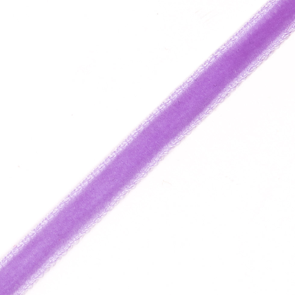 Violet Single Face Velvet Ribbon - 0.125 - Detail