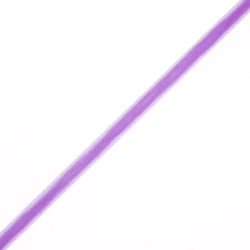 Violet Single Face Velvet Ribbon - 0.125