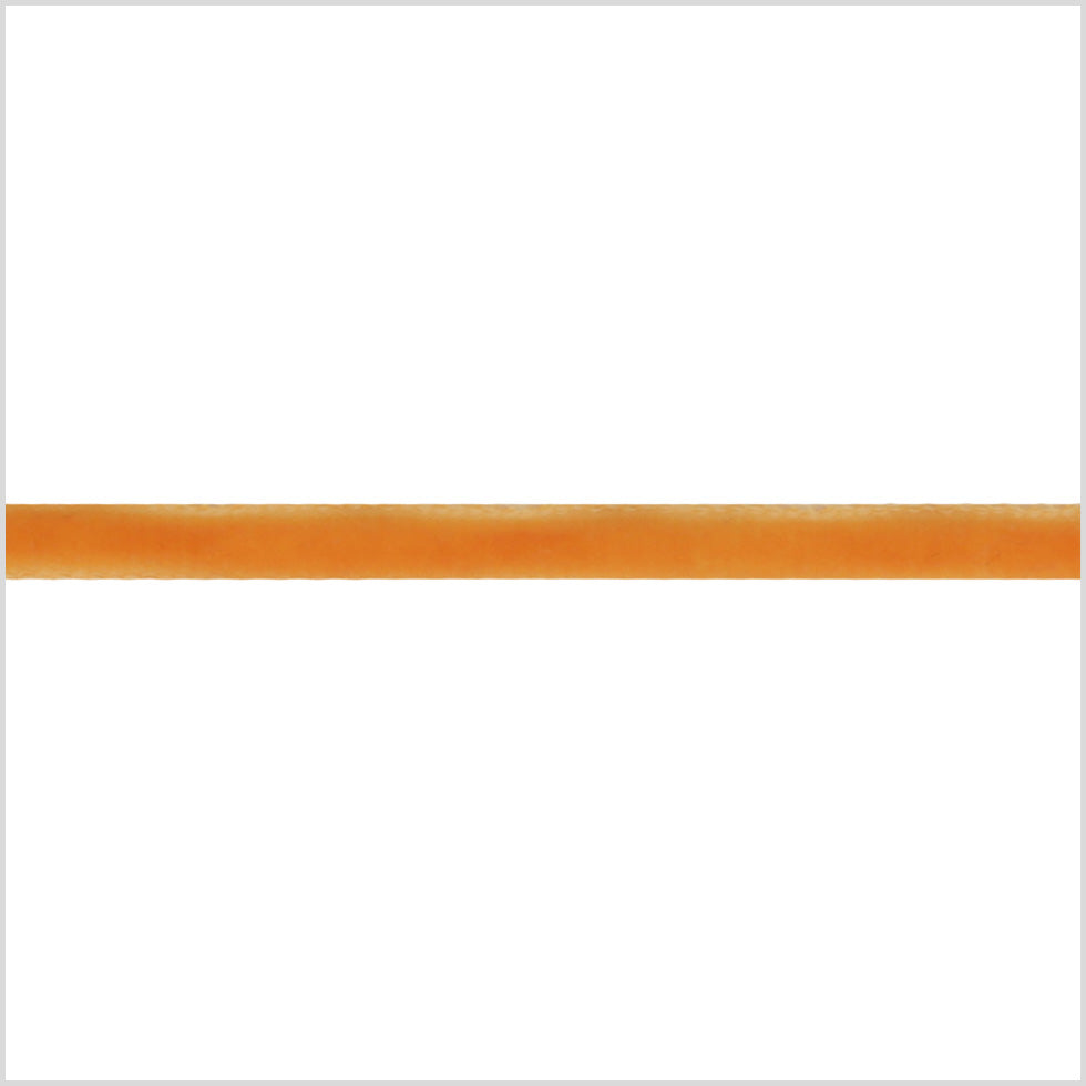 Tangerine Single Face Velvet Ribbon - 0.125
