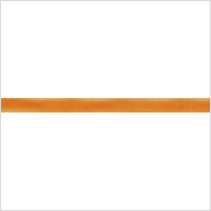 Tangerine Single Face Velvet Ribbon - 0.125