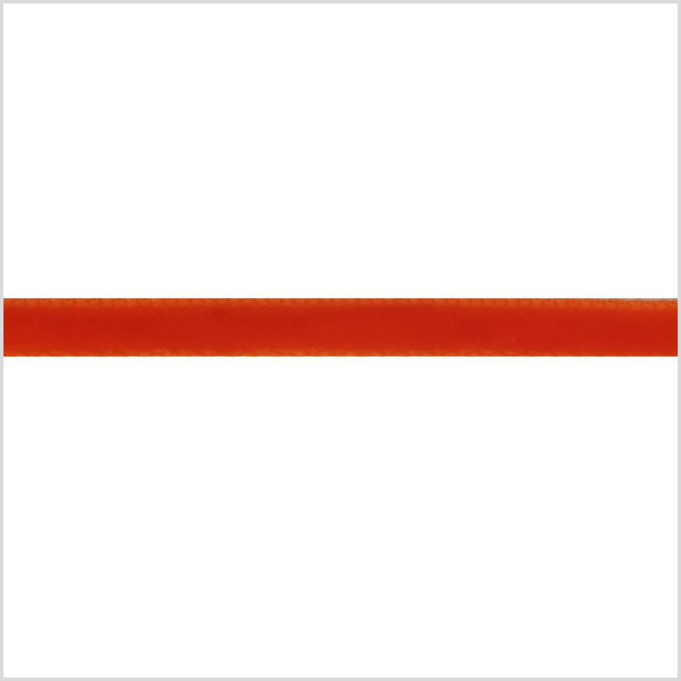 Italian Bright Orange Single Face Velvet Ribbon - 5mm