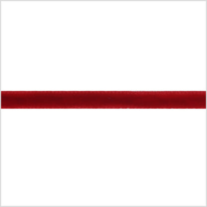 Rouge Red Single Face Velvet Ribbon - 0.125