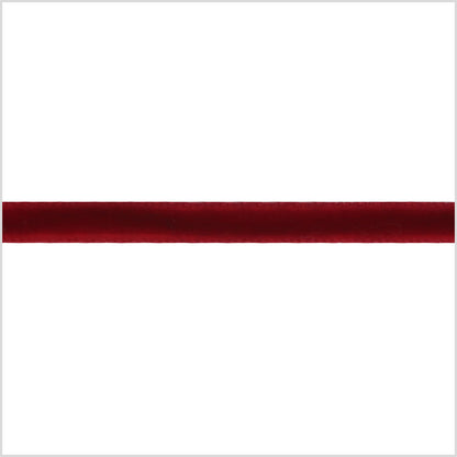 Scarlet Single Face Velvet Ribbon - 0.125
