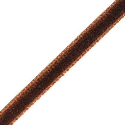 Italian Brown Single Face Velvet Ribbon - 5mm Detail