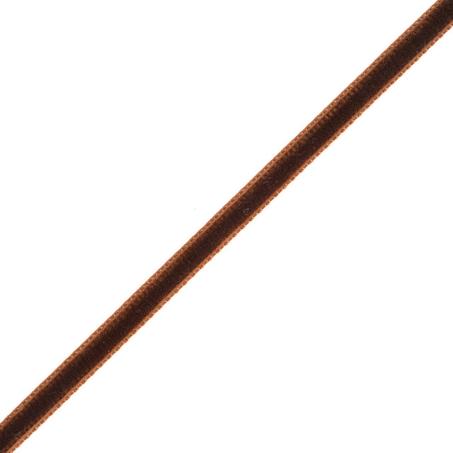 Italian Brown Single Face Velvet Ribbon - 5mm