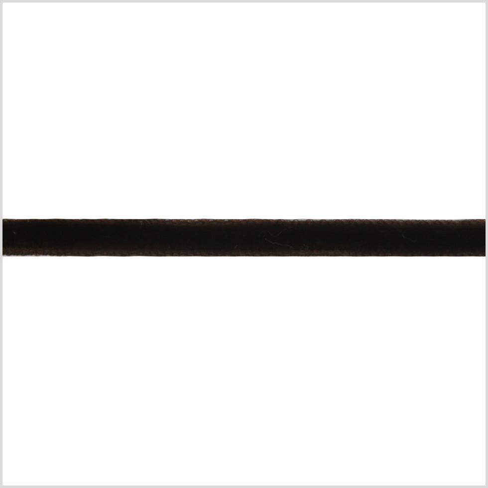 Brown Single Face Velvet Ribbon - 0.125