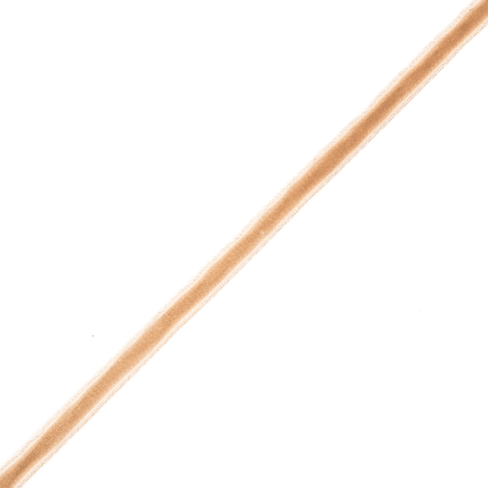 Italian Beige Single Face Velvet Ribbon - 5mm
