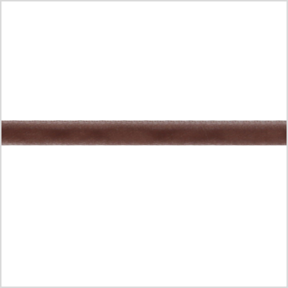 Tan Single Face Velvet Ribbon - 0.125