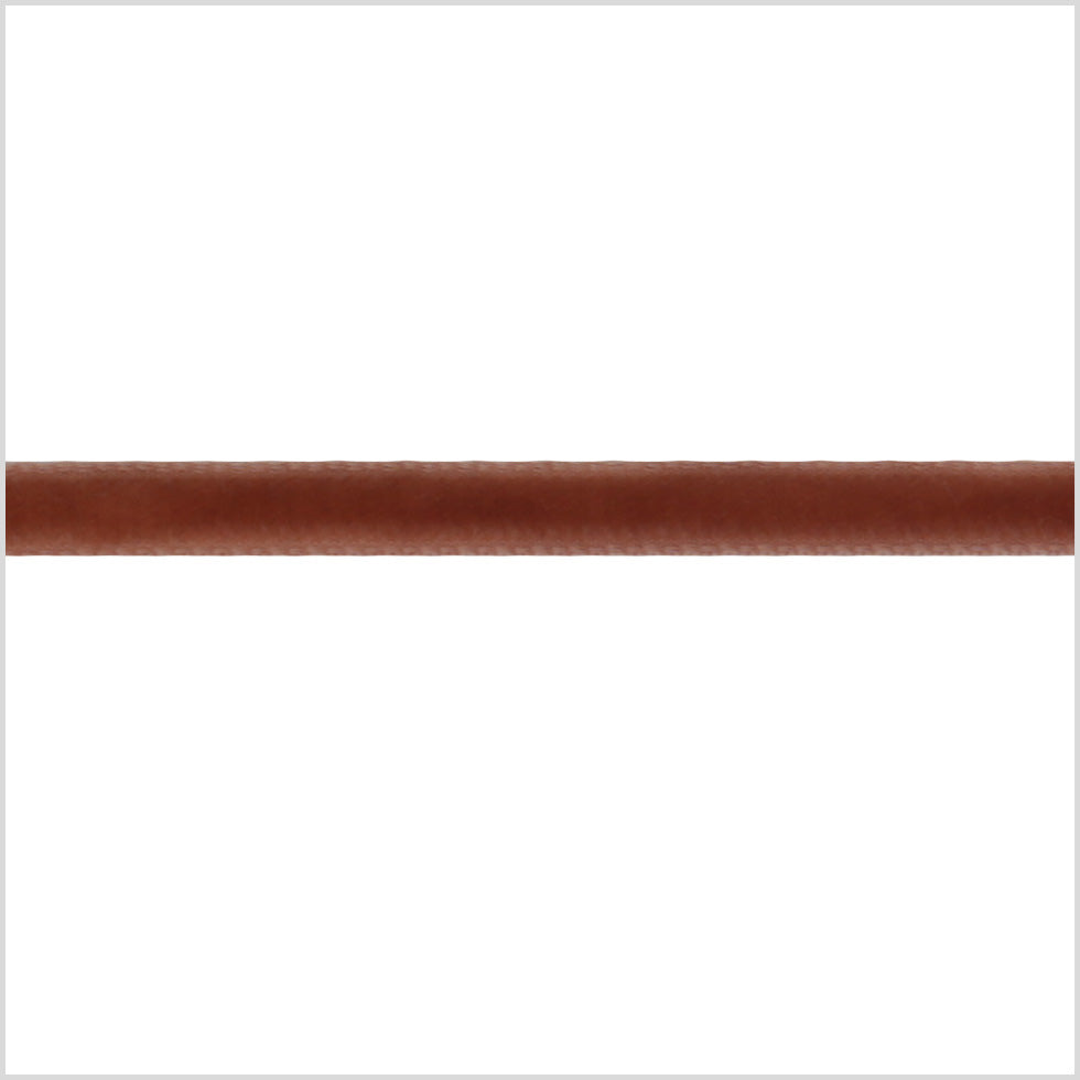 Italian Dark Tan Single Face Velvet Ribbon - 5mm