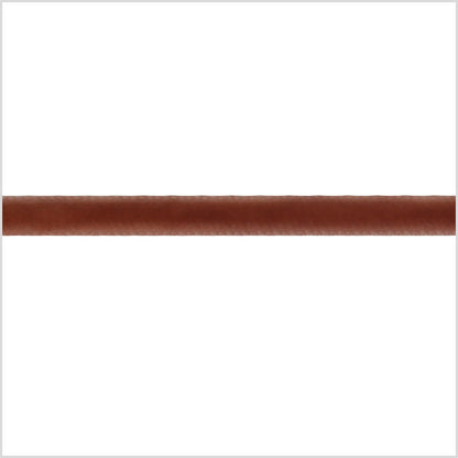 Italian Dark Tan Single Face Velvet Ribbon - 5mm